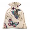 Sacchetti tipo lino con stampa 18 x 24 cm - naturale / farfalla Sacchetti medi 18x24 cm