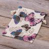 Sacchetti tipo lino con stampa 15 x 20 cm - naturale / farfalla Per bambini