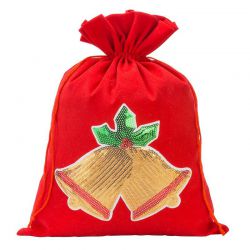 Sacchetti di velluto 26 x 35 cm - Natale - campana Sacchetti di velluto