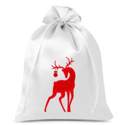 Sacchetti in raso 26 x 35 cm - Natale - Cervo Sacchetto di Natale