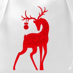 Sacchetti in raso 26 x 35 cm - Natale - Cervo Sacchetti in raso