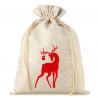 Sacchetti di juta 26 x 35 cm - Natale - Cervo Sacchetto di Natale