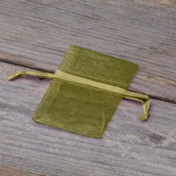 Sacchetti di organza 5 x 7 cm - verde oliva San Valentino