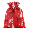 Sacchetti di juta 18 x 24 cm - rosso / renna Sacchetto di Natale