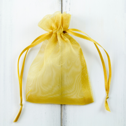 Sacchetti di organza 10 x 13 cm - giallo San Valentino