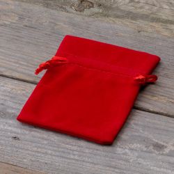 Sacchetti di velluto 9 x 12 cm - rosso Regali per gli invitati