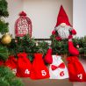 Calendario dell'Avvento sacchetti di velluto 15 x 20 cm - rossi e bianchi + numeri bianchi e rossi Sacchetto di Natale