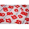 Calendario dell'Avvento sacchetti di iuta 12 x 15 cm - naturali chiari + numeri rossi Gadget di marketing