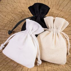 Sacchetti di cotone 10 x 13 cm - bianco Baby Shower