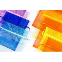 Sacchetti di organza 12 x 15 cm - mix di colori primaverili Candele
