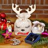 Sacchetto di iuta 13 x 18 cm - Natale + pallina di legno con corna Accessori e decorazioni