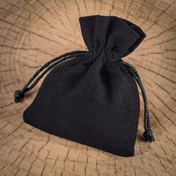 Sacchetti di cotone 11 x 14 cm - nero Abbigliamento e biancheria