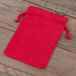Sacchetti di cotone 11 x 14 cm - rosso Festa della Donna