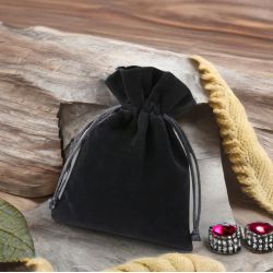 Sacchetti di velluto 8 x 10 cm - nero Saponette