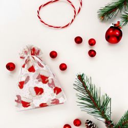 Sacchetti di organza 8 x 10 cm - Natale Sacchetto di Natale
