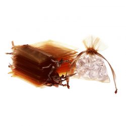 Sacchetti di organza 8 x 10 cm - marrone scuro Sacchetti piccoli