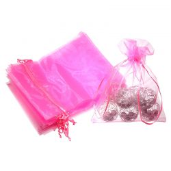 Sacchetti di organza 15 x 20 cm - rosa Sacchetti di organza