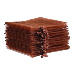 Sacchetti di organza 8 x 10 cm - marrone scuro Lavanda e fragranze essiccate