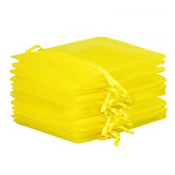 Sacchetti di organza 7 x 9 cm - giallo Pasqua