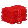 Sacchetti di organza 7 x 9 cm - rosso San Valentino
