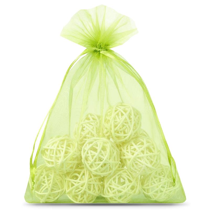 10 pz Sacchetti di organza 15 x 20 cm - bianco - Saketos