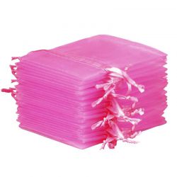 Sacchetti di organza 15 x 20 cm - rosa San Valentino