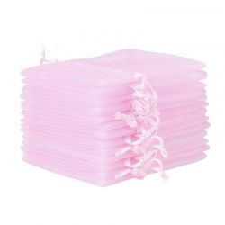 Sacchetti di organza 15 x 20 cm - rosa chiaro San Valentino