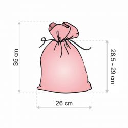 Sacchetti in raso 26 x 35 cm - rosa chiaro San Valentino