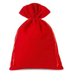 Sacchetti di velluto 26 x 35 cm - rosso Sacchi di velluto