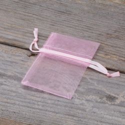 Sacchetti di organza 5 x 7 cm - rosa chiaro San Valentino