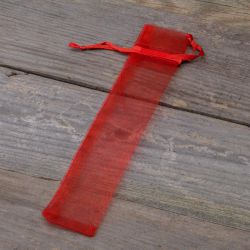 Sacchetti di organza 3,5 x 19 cm - rosso San Valentino