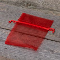 Sacchetti di organza 9 x 12 cm - rosso Lavanda e fragranze essiccate