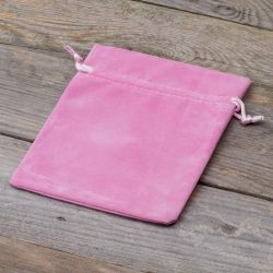 Sacchetti di velluto 12 x 15 cm - rosa chiaro Per bambini