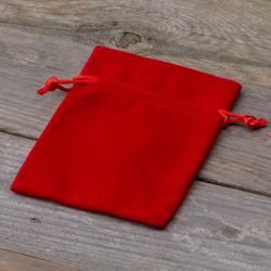 Sacchetti di velluto 10 x 13 cm - rosso Sacchetto di Natale