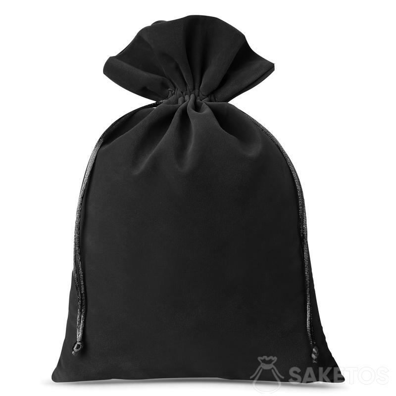 Elegante sacchetto decorativo in velour nero