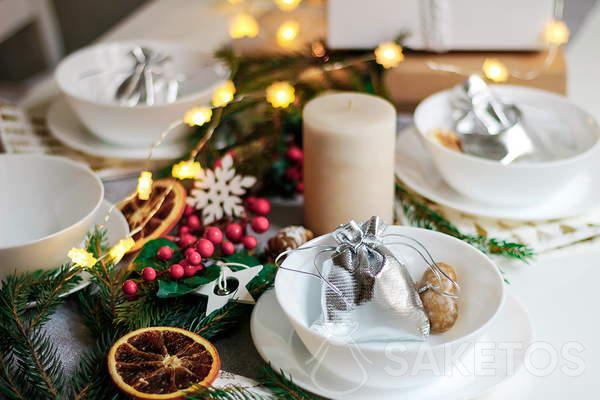 Decorazioni per la tavola di Natale