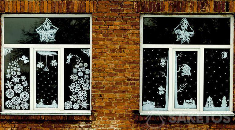 Decorazioni invernali per le finestre della cameretta