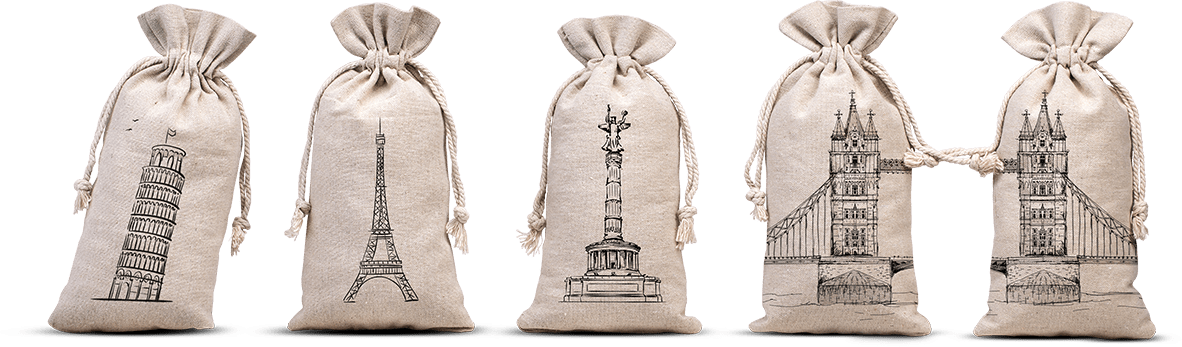 sacchetti lino personalizzate