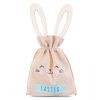 Sacchetto di iuta 13 x 18 cm - Pasqua + uovo dipinto di legno con orecchie Sacchetti occasionali