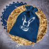 Sacchi di jeans 26 x 35 cm con stampa - coniglietto Sacchetti di cotone