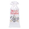 Sacchetto di raso 16 x 37 cm con stampa - vin brulé Sacchetto di Natale