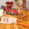 Sacco tipo lino 15 x 20 cm con stampa Natale