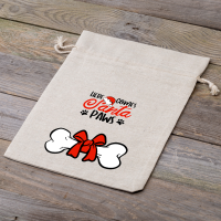 Sacco tipo lino 30 x 40 cm con stampa Natale
