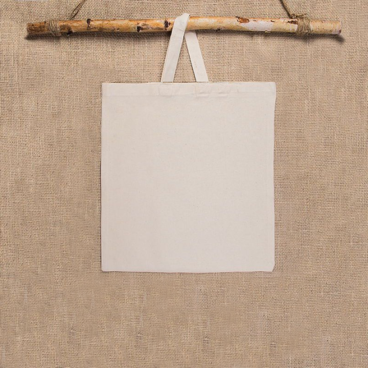 Borsa in cotone 38 x 42 cm con manici corti - naturale Accessori per hotel