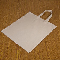 Borsa in cotone 38 x 42 cm con manici corti - naturale In viaggio