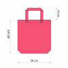 Borsa in cotone 38 x 42 cm con manici corti - naturale Borse per gli acquisti con manici