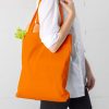 Borsa in cotone 38 x 42 cm con manici lunghi - arancione Sacchetti in cotone