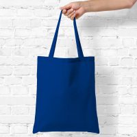 Borsa in cotone 38 x 42 cm con manici lunghi - azzurra Sacchetti blu