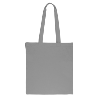 Borsa in cotone 38 x 42 cm con manici lunghi - grigia Sacchetti argento / grigio