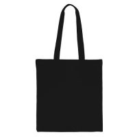 Borsa in cotone 38 x 42 cm con manici lunghi - nero Feste e occasioni speciali